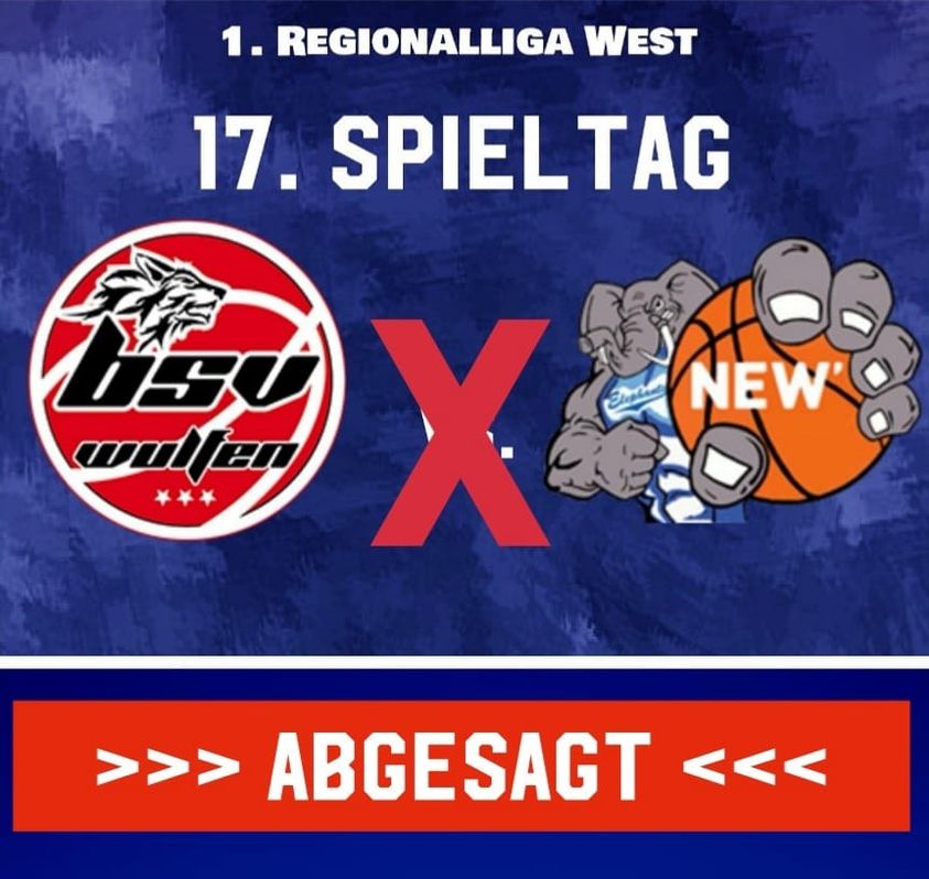 Spielabsage Wulfen 22.01.2022